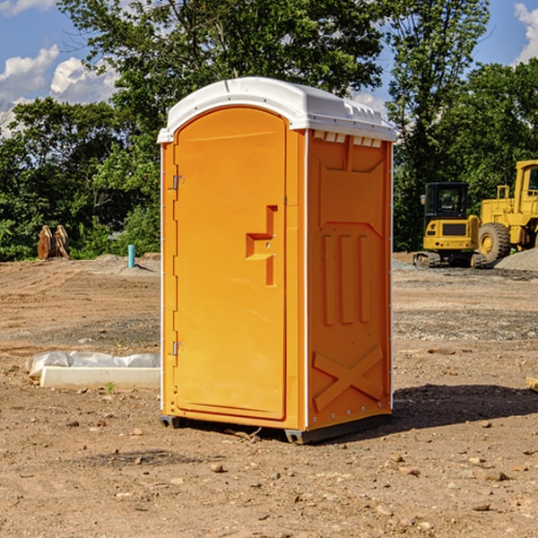 how often are the portable toilets cleaned and serviced during a rental period in Dix NE